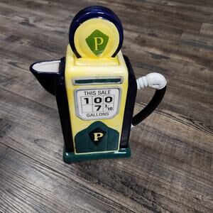 Fitz & Floyd Omnibus 1993 Gas Pump Pitcher tea pot beautiful X